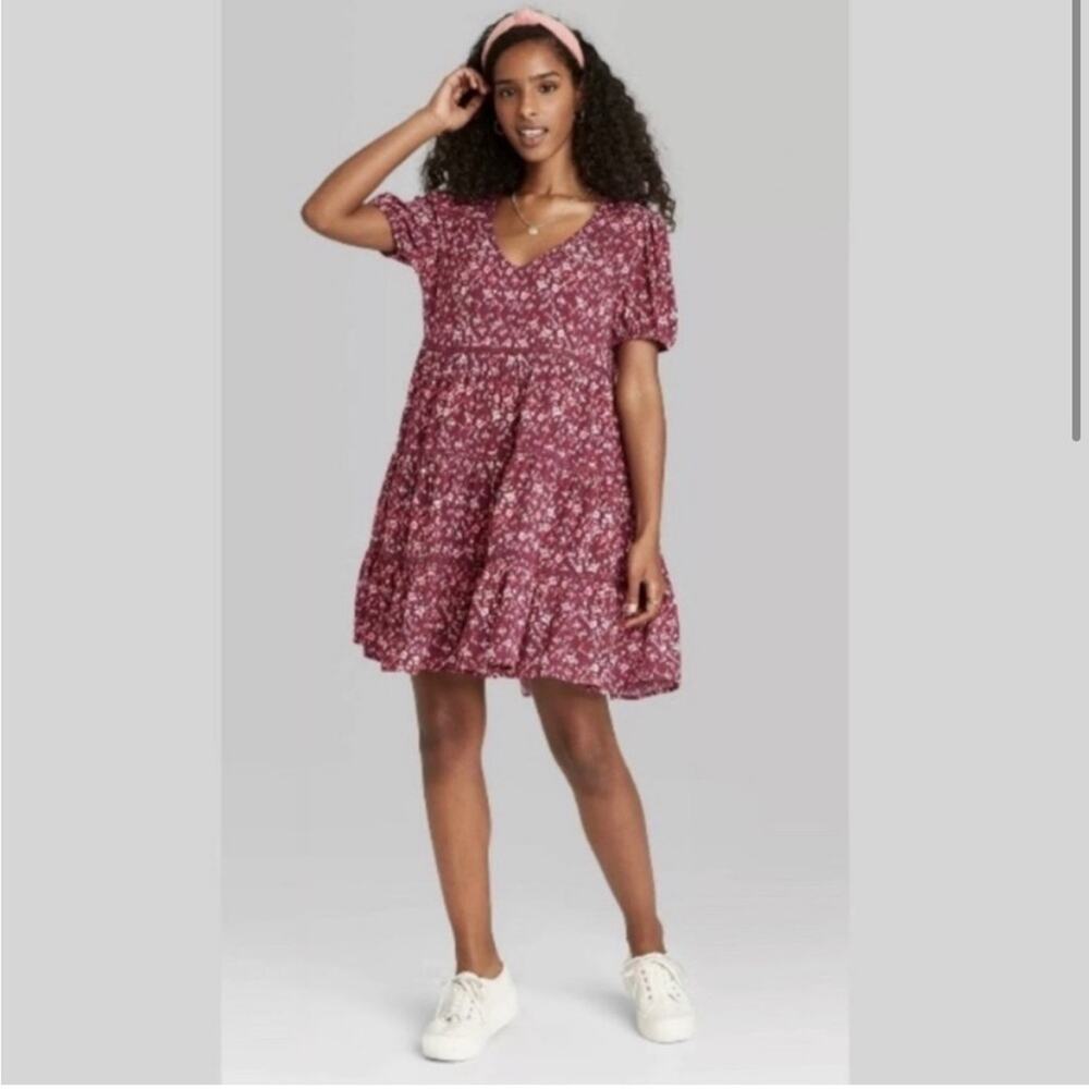 NWT Wild Fable Floral Babydoll Dress Size XS